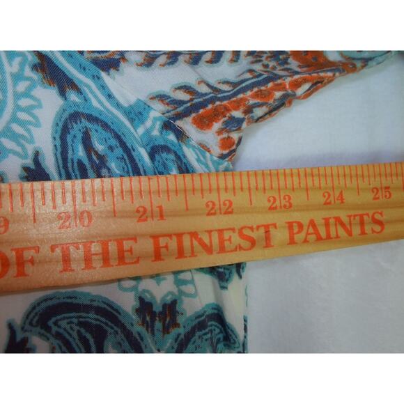 Old Navy Boho Mini Dress Paisley Peasant Short Sleeves‎ Tassels Size 22/24 Plus - Picture 6 of 15